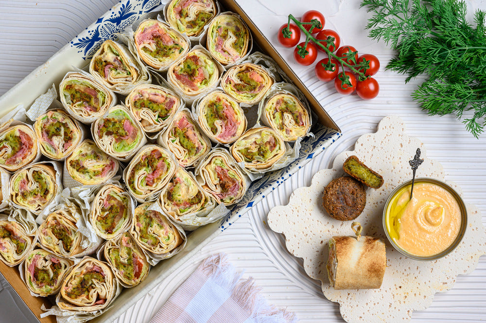 Falafel wrap platter