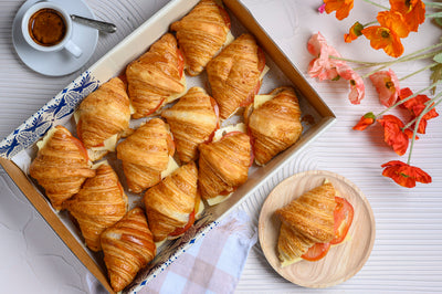 Mini cheese and tomato croissant