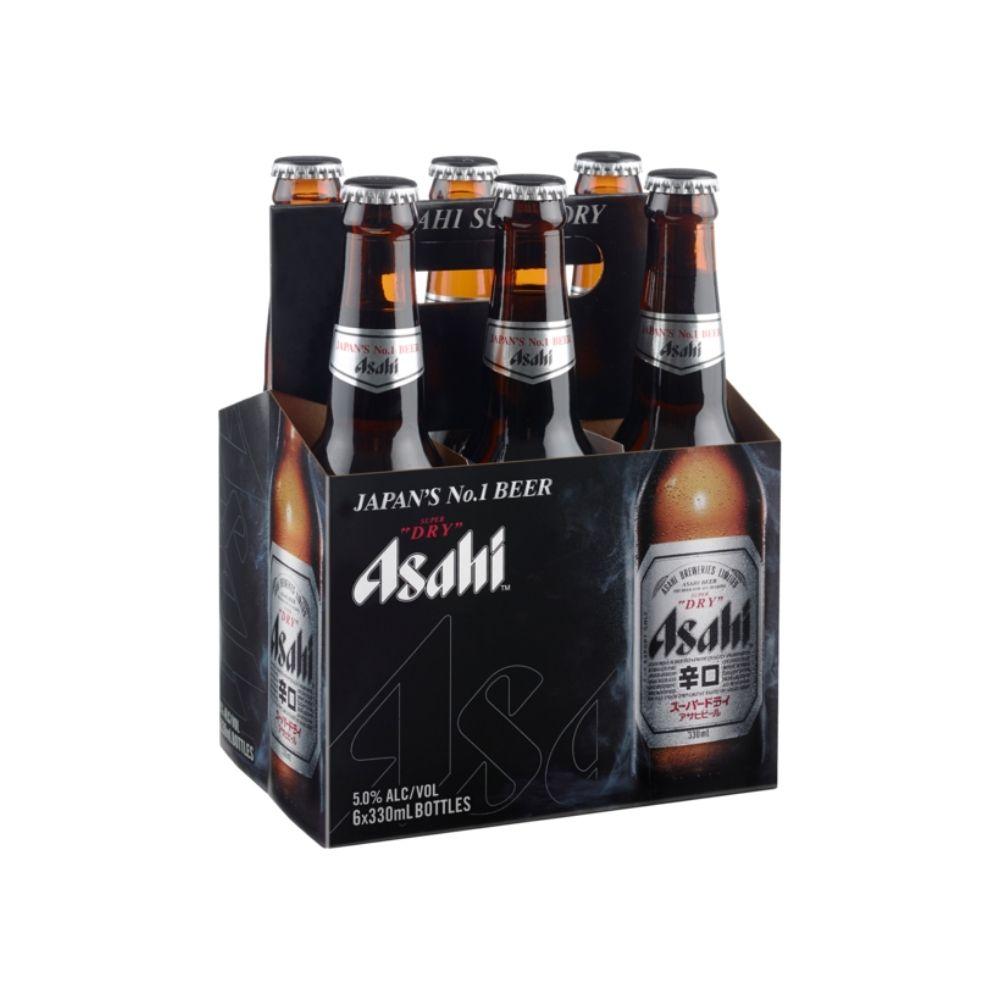 Asahi Super Dry Beer Bottles 6 x 330ML Pack