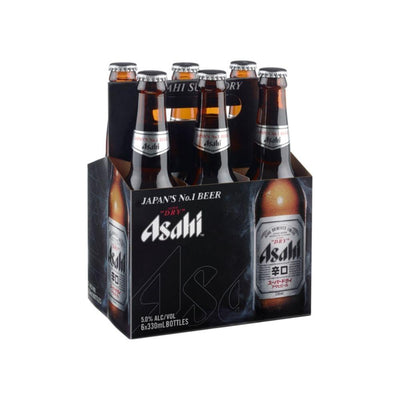 Asahi Super Dry Beer Bottles 6 x 330ML Pack